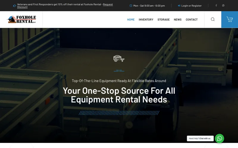 The Foxhole Rental website